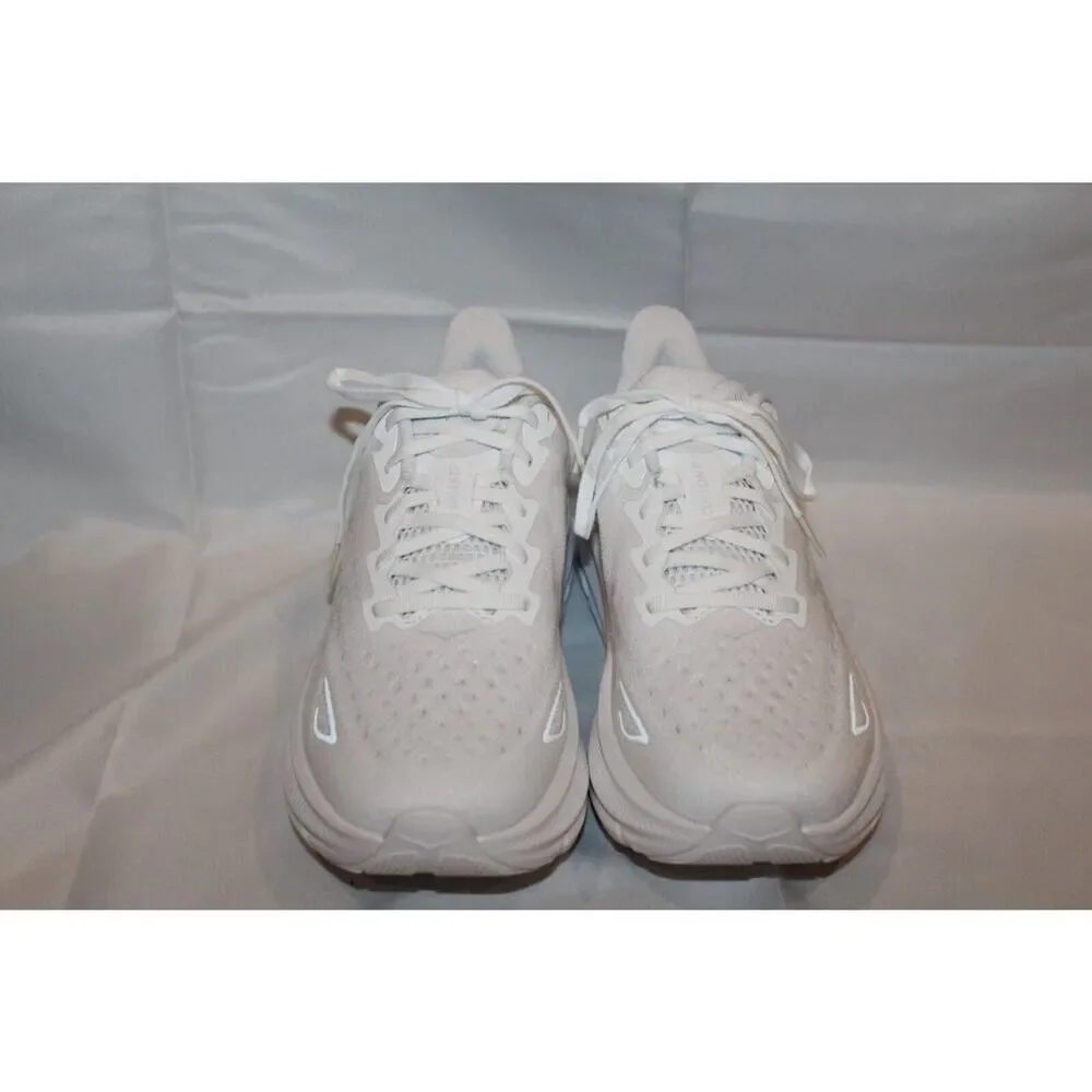 HOKA CLIFTON 9 WOMEN'S‎ WWH WHITE RUNNING ATHLETIC SNEAKERS SZ 7 B